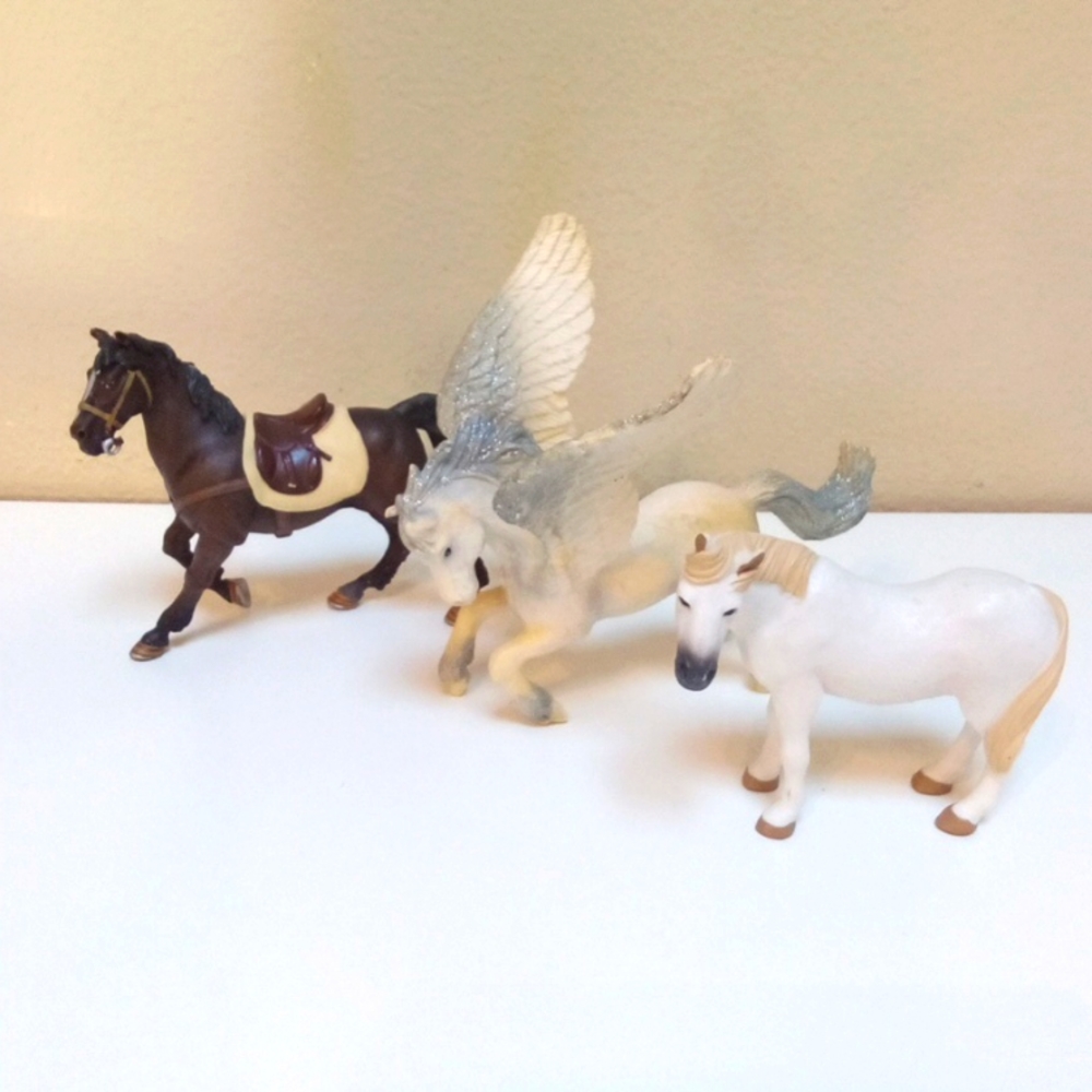 3 Horse Figurines